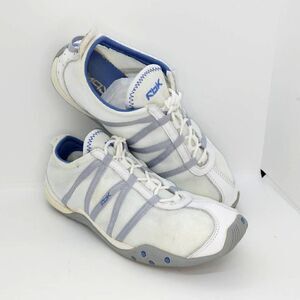 Reebok Lightweight Women's Pre-owned White/Gray/Blue Running Sneakers- sz. 7 1/2